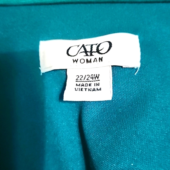 **SOLD** "CATO" EMERALD GREEN JACKET SZ 22/24W - Picture 7 of 10